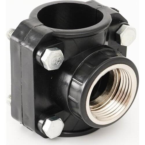 Clamp Saddle Drain Valve 25-50mm 1/2, 3/4 OD Drain Waste Water Pipe Clamp Saddle Valve Clips Hose Quick Connection Pipe Fitting