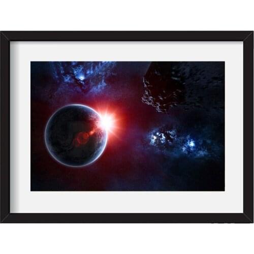 Earth Poster Moon Spacecraft Starry Sky Nebula Cloud Abstract Wall Art Canvas Painting Living Room Decoration Maision Cuadros
