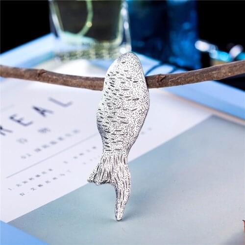 Handmade Jewelry Necklace For Women Silver Color Fish Long Pendants Christmas Gift Suspension Decoration Accessories Wholesale