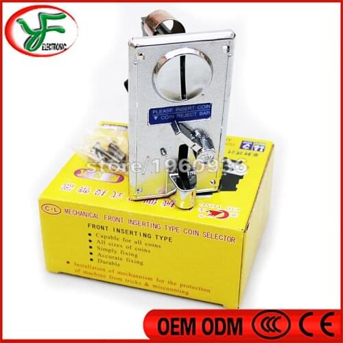 10 pcs Mechanical front inserting type coin selector acceptor for Jamma mame arcade cabinet accessories with needle microswitch