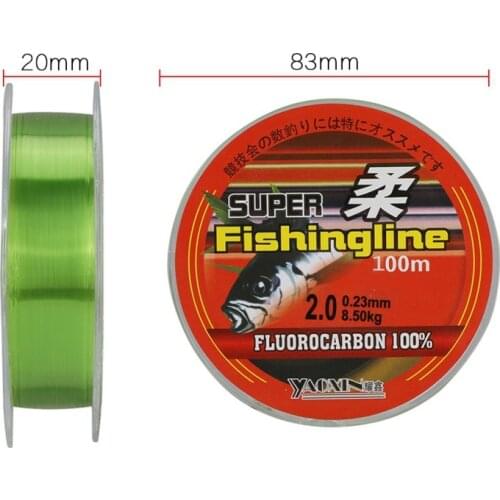 100/200/300/ Nylon Fishing Line Fluorocarbon Coated Monofilament Fishing Leader Line Carp Fishing Wire Fishing Accessories