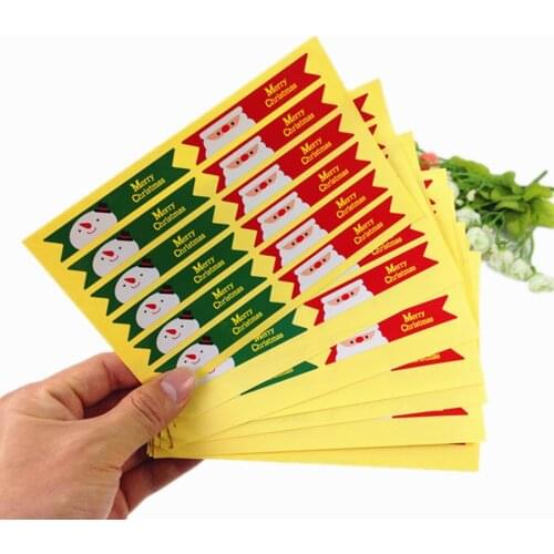120pcs/pack Snowman Older Sticker Paper Stationery Merry Christmas Sticker Seal Labes Stickers
