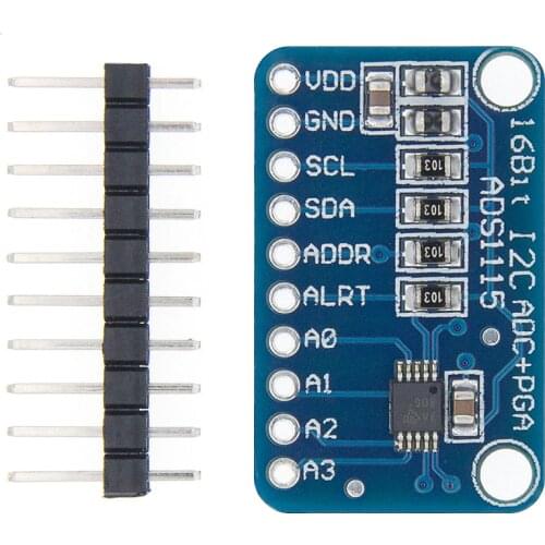 16 Bit I2C ADS1115 Module ADC 4 channel with Pro Gain Amplifier RPi
