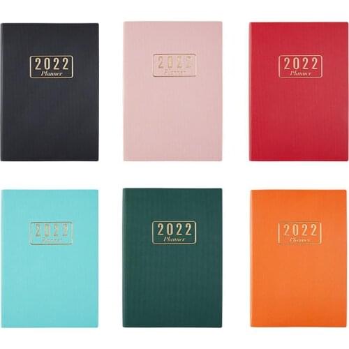 2022 Year A5 Notebook Planner Paper Cover Thicken A5 Paper Memo Pad Note Book DIY English Daily Weekly Schedule Planner Notebook