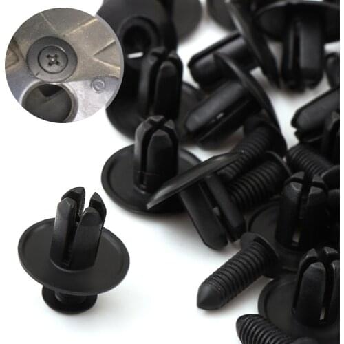 40PCS 8mm Car Plastic Screw fasteners for Hyundai Car Bumper Mudguard Fastener Fixing Clips Auto Accessories