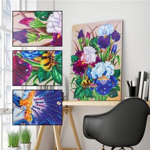 5D DIY Special Diamond Painting Flower Violet Embroidery Mosaic Home Decoration