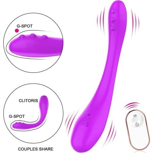 9 Speeds Bendable Double Ended Remote Control Vaginal Massager Dildo Vibrator G-Spot Clitoral Stimulator Sex Toys for Woman