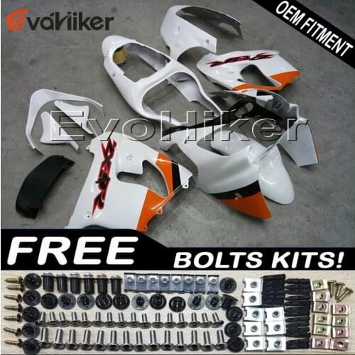 ABS Plastic Bodywork Set for ZX9R 2000 2001 ZX 9R 00 01 white ABS plastic motor panels kit