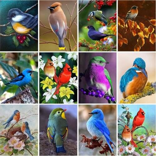 DIY Birds Diamond Embroidery Animal Cross Stitch 5d Diamond Painting Full Square Drill Resin Mosaic Wall Art Gift Home Decor