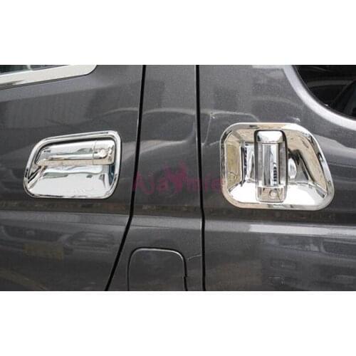 Car ABS Chrome handle Protective Cover Door Handle Outer Bowls Garnish Moulding Trim 2005-2018 For Toyota Hiace Accessories