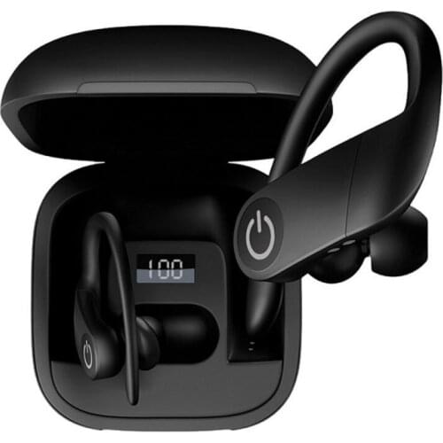 B5 TWS Ear Hook Wireless Earphones Sport Bluetooth Headset with LED Display Charging Box For xiaomi samsung Universal earphone