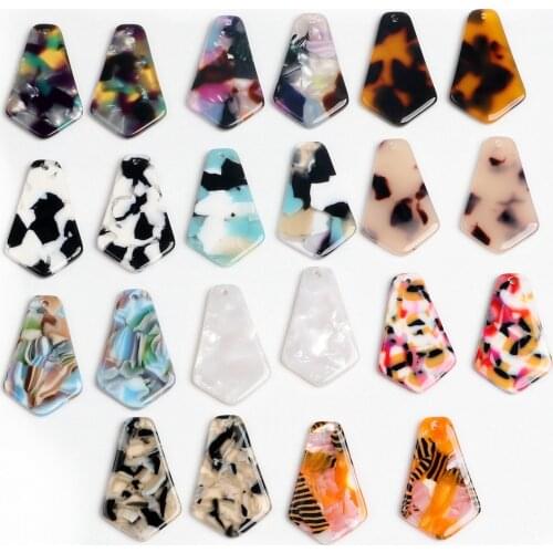 Tortoise Shell Charm,Acetate Acrylic, Geometry pendant ,Boho ,Leopard Print,Earring Parts,Ohrringe finding,26.5x17mm,ACE255