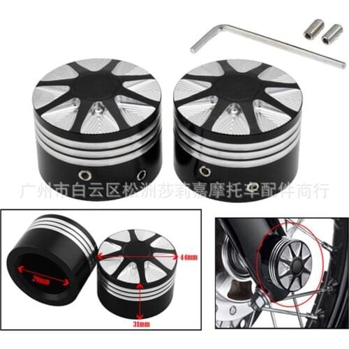 Black CNC motorbike wheel Protector Motorcycle Crash Protect Motocross Crash Pad Wheel Frame Slider cap vintage Moto accessories