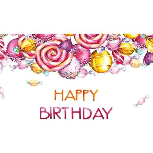 Drawing sweets wall Photo background happy birthday portrait photography backdrops for children photo studio background G-994