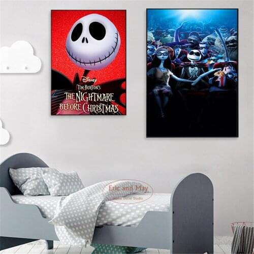 Nightmare Before Christmas Jack Posters And Prints Wall Art Canvas Painting For Living Room Decoration Home Decor Unframed
