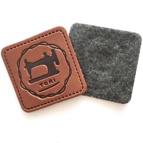 Sewing Leather Labels With DIY Garment Brand Logo For Clothing