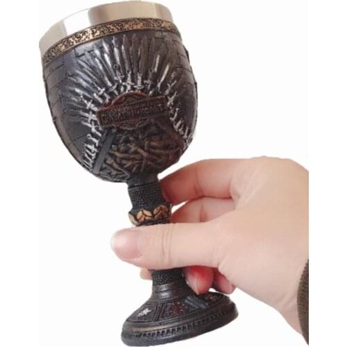 Cool Sword Goblet Wine Mug Coffee Tea Water Beer Cup Resin Stainless Steel Creative Drinkware