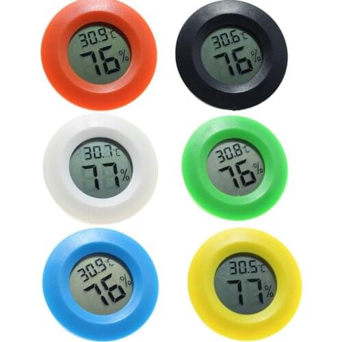 Mini LCD Display Thermometer Hygrometer Practical Digital Indoor Round Thermometer Temperature Humidity Meter Detector