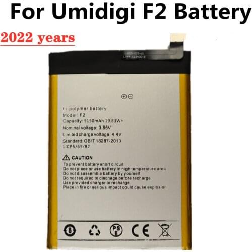 2021 New Genuine 5150mAh Battery For UMI Umidigi F2 F 2 Phone Bateria Batteries