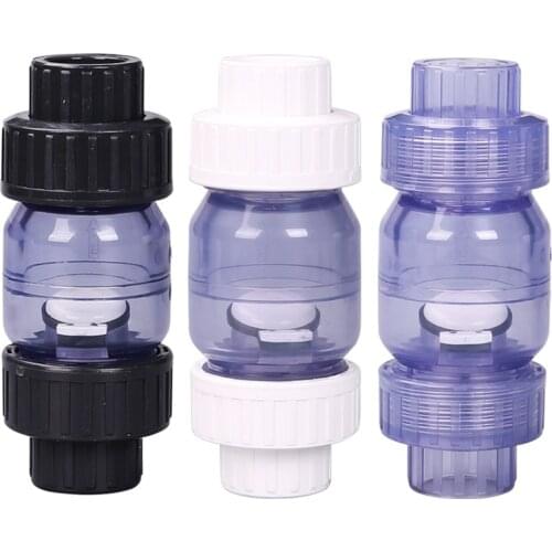 DW Aquarium Swing Check Valve True Union Aquarium Plumbing True Clear Union Check Valve 1inch&1.28 Inch 25mm 32mm x Slip