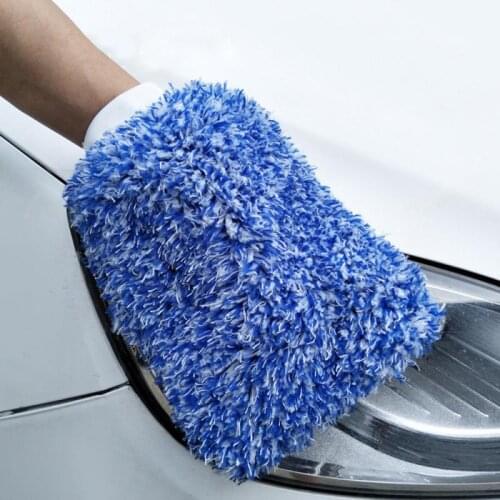 Auto Wash&Maintenance Detailing Cleaning Soft Absorbancy Glove High Density Easy To Dry Microfiber Wash Mitt Cloth