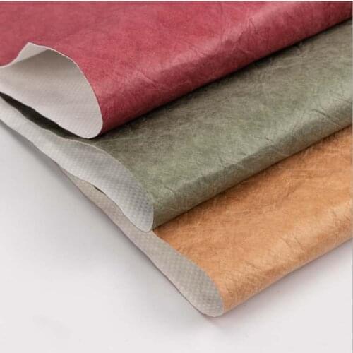 4 yards Pleated Washed Kraft Paper DuPont Paper PU Leather Lunch Bag Packaging Clothing Shoes Handbag Gift Bag Fabric