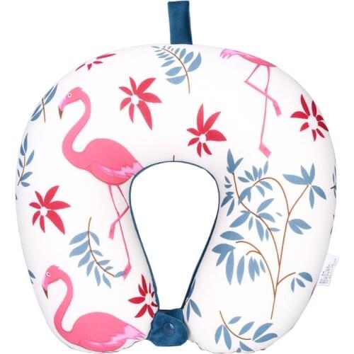 Soft Crystal velvet U Shaped Slow Rebound Memory Foam Travel Neck Pillow for Office Flight Traveling Pillows Head Rest Cushion