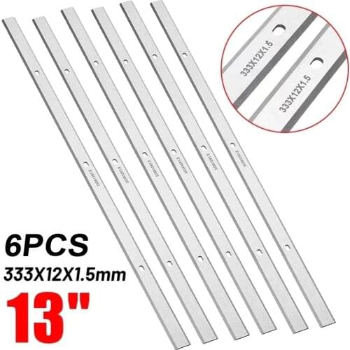 Portable Planer Blades 6PC 13\"-1/2\'\' HSS Portable Planer Blades For Metabo DH330 DH316 Double Edge Set Cutting Edges Tools