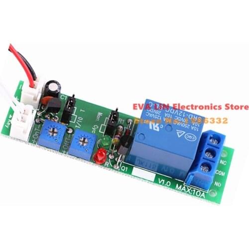 WS16 DC 12V Infinite Cycle Delay Timing Time Relay Timer Control ON-OFF Loop Switch Module Double Adjustable 0~120 minutes