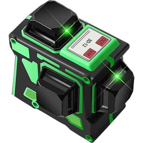 12 Lines Laser Level Self Levelling 360 Rotate Green Beam Laser Horizontal & Vertical Cross-Line Laser Level 3D Measuring Tool