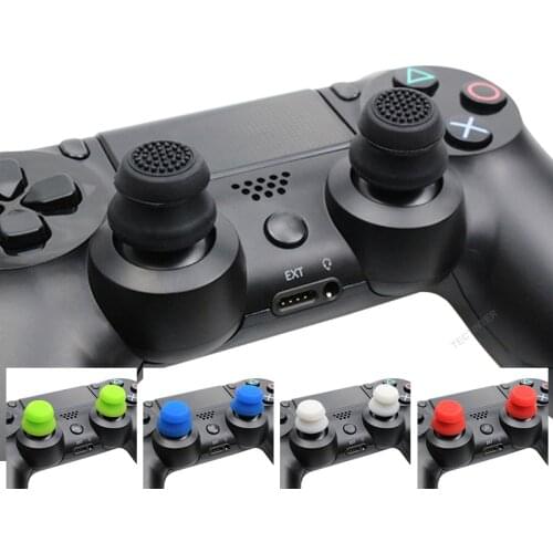 2 PCS Silicone Analog Grip Thumbstick Extra Cover High Enhancements Thumb Sticks For Dualshock 4 PS4 Pro Slim Controller