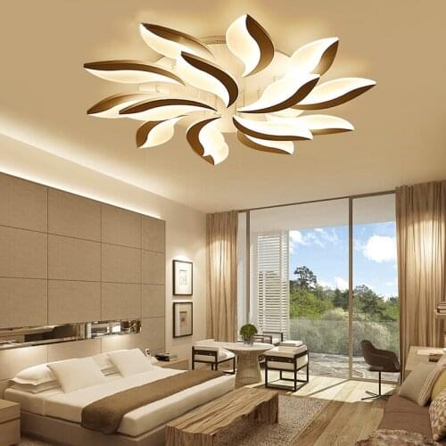 Post modern living room lamps led ceiling lamp simple round bedroom study room restaurant atmosphere Nordic lights flower-shaped