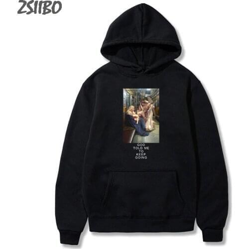 Mens Sweatshirt You Looked Like Heaven and I Felt Like Hell Printed Harajuku Unisex Hoodies Male Hooded Tops Hip Hop Streetwear