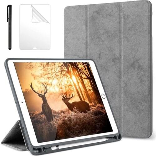 Ultra-thin Retro Case For iPad mini 5 A2133 A2124 A2126 A2125 Funda With Pencil Holder cover for ipad mini 4 case +Film Pen