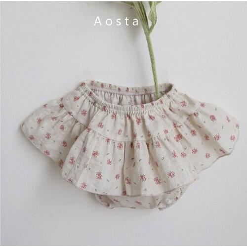 Floral Skirt for Girls Clothes Summer Fashion Cotton Children Shorts Skirt Baby Girls Clothing Dance Training Kids Skirt with Sh