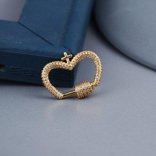 Crown Shape Clasps Hooks 4Color Copper Micro Pave Zirconia New Jewelry Making Supplies DIY Bracelet Necklace Handmade Jewelry