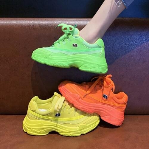 Colorful Brand Ins Fashion Women Casual Shoes Summer New Mesh Ladies Platform Casual Sneakers Lace Up Flats