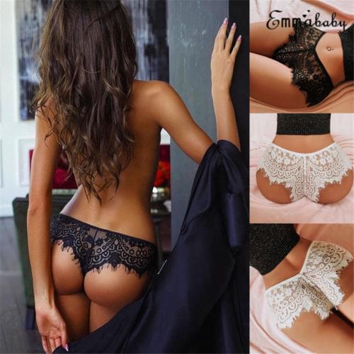 Women Lady Briefs Lingerie lace Womens Sexy lingerie Thongs G-string Underwear Panties Briefs Ladies T-back