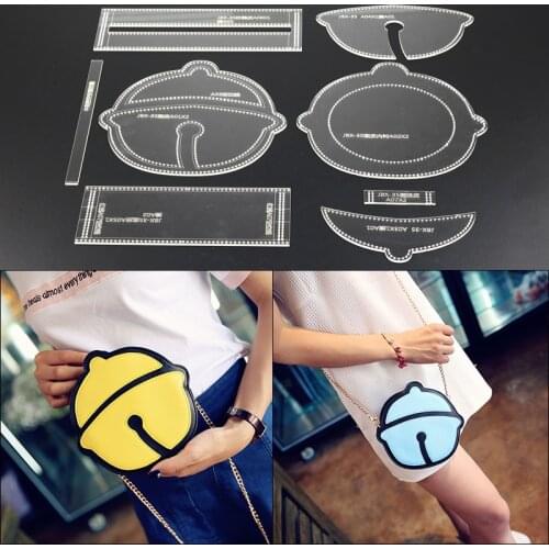 1Set DIY Leathercraft Acrylic Leather Shoulder Bag Handbag Pattern Stencil Leather Template 19*19*8cm
