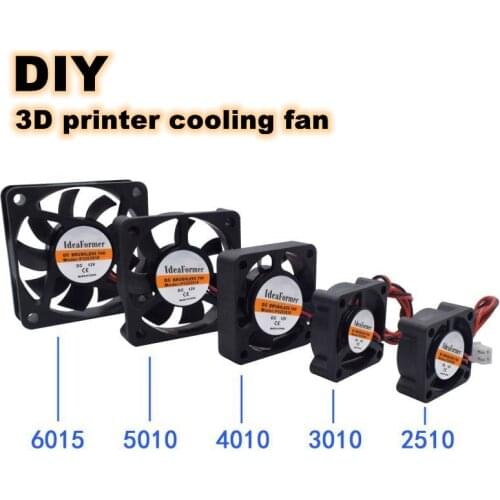 12V/24V DC 40*40*10mm Brushless 4010 Cooling Fan With 100mm Cable For 3D Printer