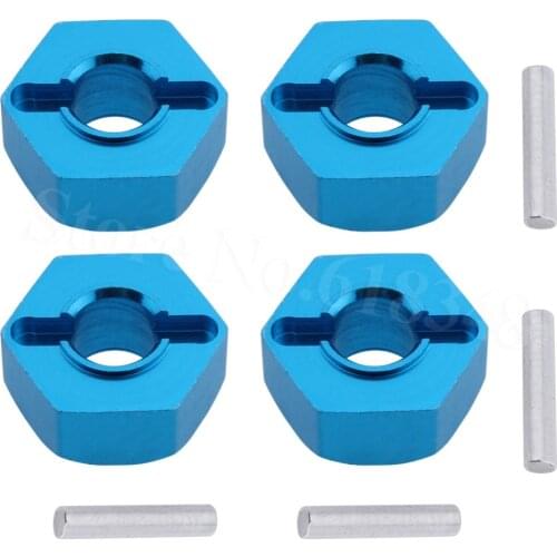 4pcs/lot Aluminum 12mm Wheel Hex hubs With Pins For 1/16 HQ 731 732 733 734 Buggy/ Monster /Truck /Truck Rally
