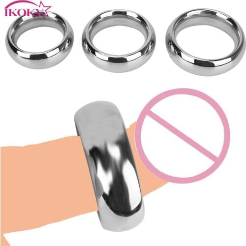 40/45/50/mm Heavy Cock Rings Sex Toys for Men Penis Ring Stainless Steel Delay ejaculation Sex Shop