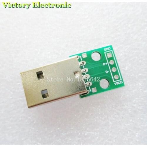 5PCS/Lot USB to DIP Adapter Converter 4 pin for 2.54mm PCB Board Power Supply DIY Wholesale