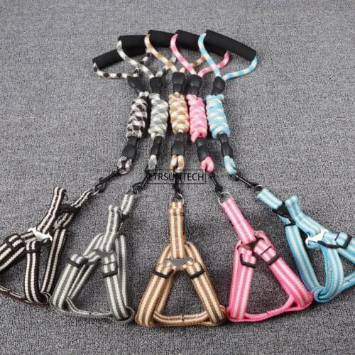 50pcs Pet Harness Dog Leash Set Thickening Cotton Small Purse Dog Harness Pet Leash Perfect for Daily