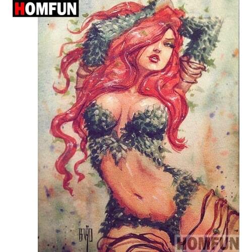 HOMFUN 5D DIY Diamond Painting Full Square/Round Drill "Cartoon girl" 3D Embroidery Cross Stitch gift Home Decor A01543