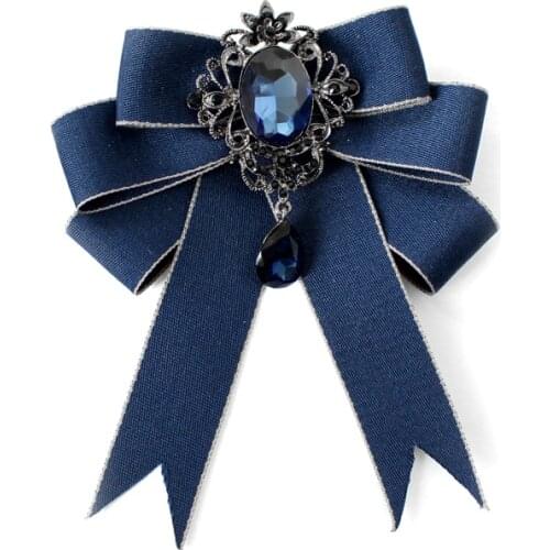 Free Shipping New fashion male mens casual female woman flower brooch Korean ribbon alloy pin British wind bow headwear