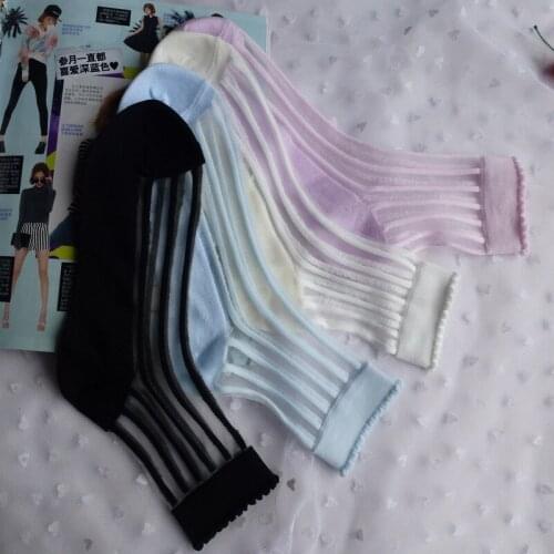 Big Sales Fashion Womens Socks Transparent Japan Korean Style Lace Socks Soft Attractive Comfortable High Qualith Womens Socks