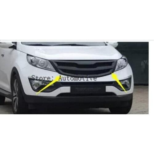 Black Primer ABS Car front bumper Mesh Grille Around Trim Racing Grills Fit For Hyundai Sportage R 2011 2012 2013 2014