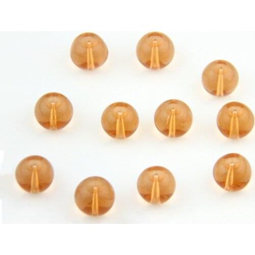 Mariage Crystal Chandelier 4-10mm Peach Glass Smooth Ball Beads For Birthday Party Wedding Decoration Crystal DIY