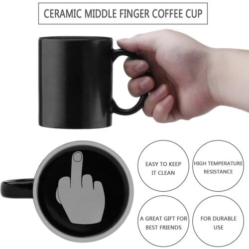 Home Use Personality Have A Nice Day Mug Middle Finger Pattern Coffee Milk Tea Cups Wonderful Unique Gifts Ceramic Mug Sale